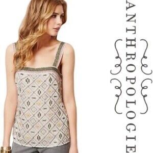NWOT Anthropologie Akemi Kin Tapti Beaded Tank. Size  XS